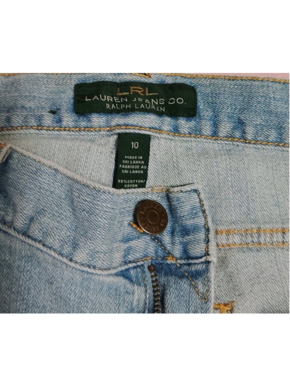 Lauren Ralph Lauren Women's Jeans Sz 10 Light Wash Straight Crop mom style - Picture 3 of 14